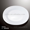 special round white porcelain plate soup